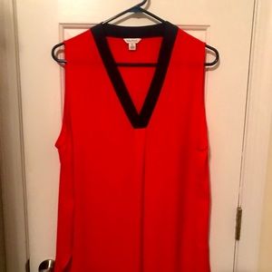 Nautica Red & Navy Summer Blouse